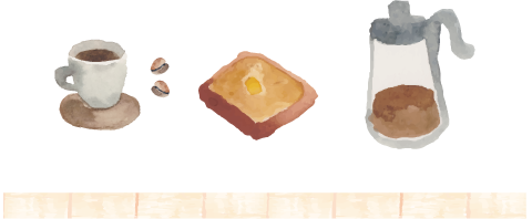 コーヒー　なないろサンド　パスタ